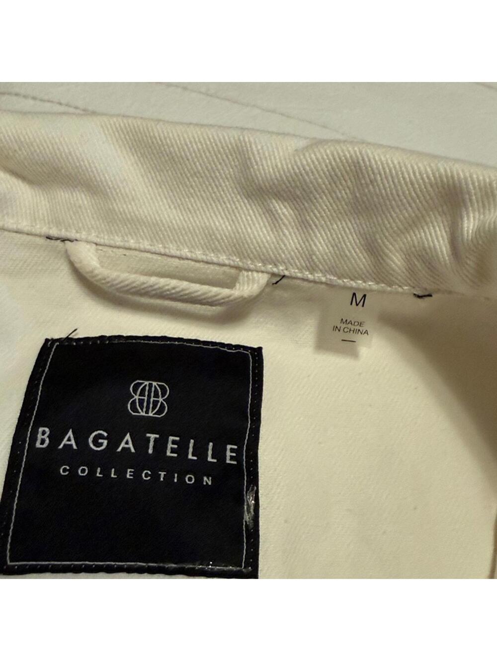 Bagatelle Collection White Denim Jean‎ Jacket Button Front Women's Medium - Picture 7 of 7